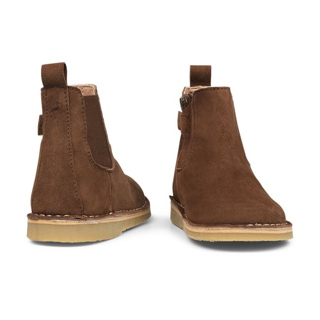 Ankle Zip Boots Chocolate