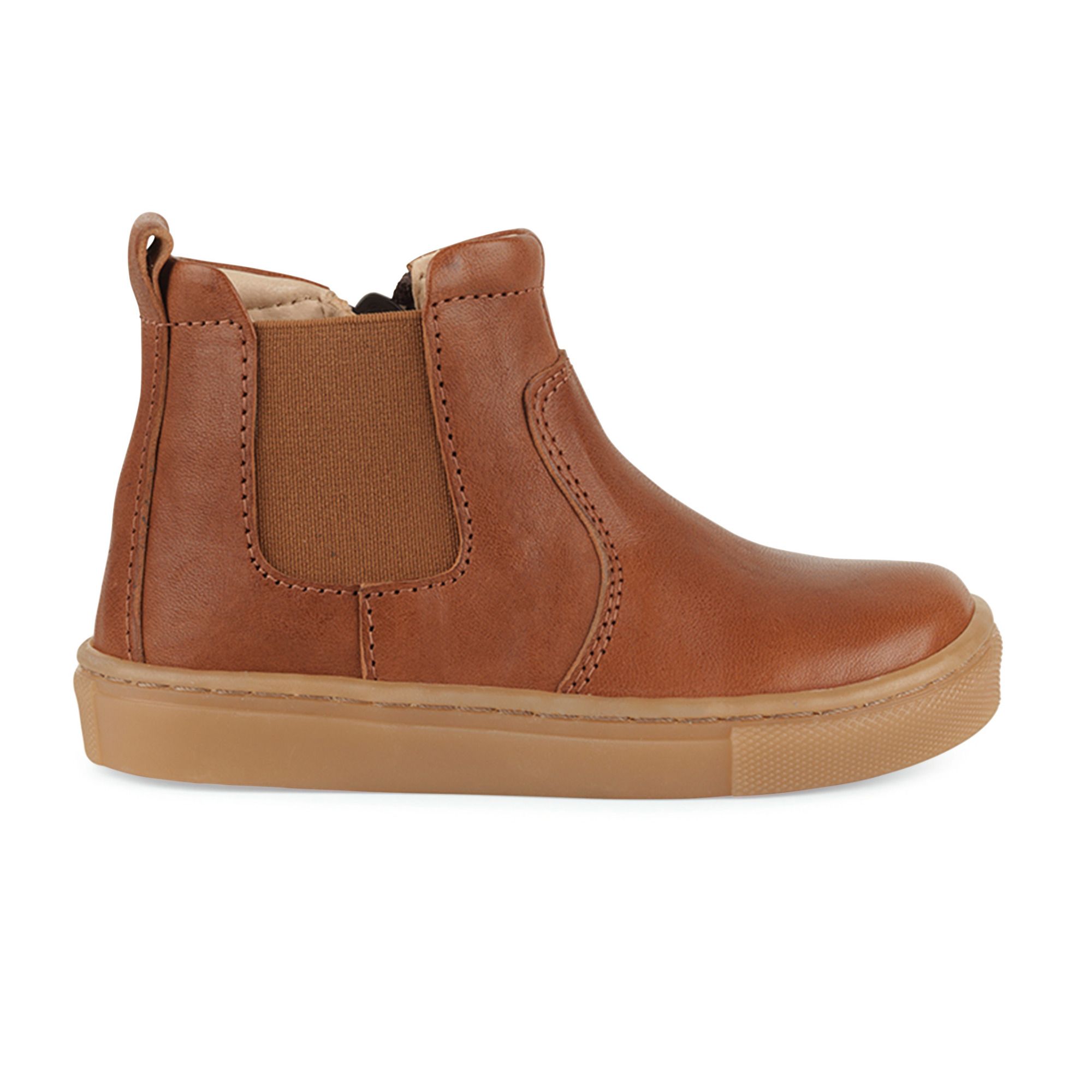 Petit Nord - Chelsea Boots Sporty Zip - Fille - Cognac