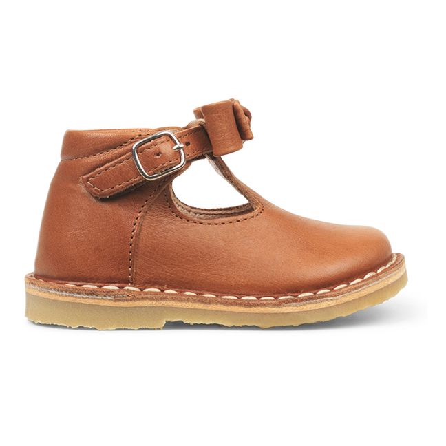 Bottines T-Bar Nœud | Cognac