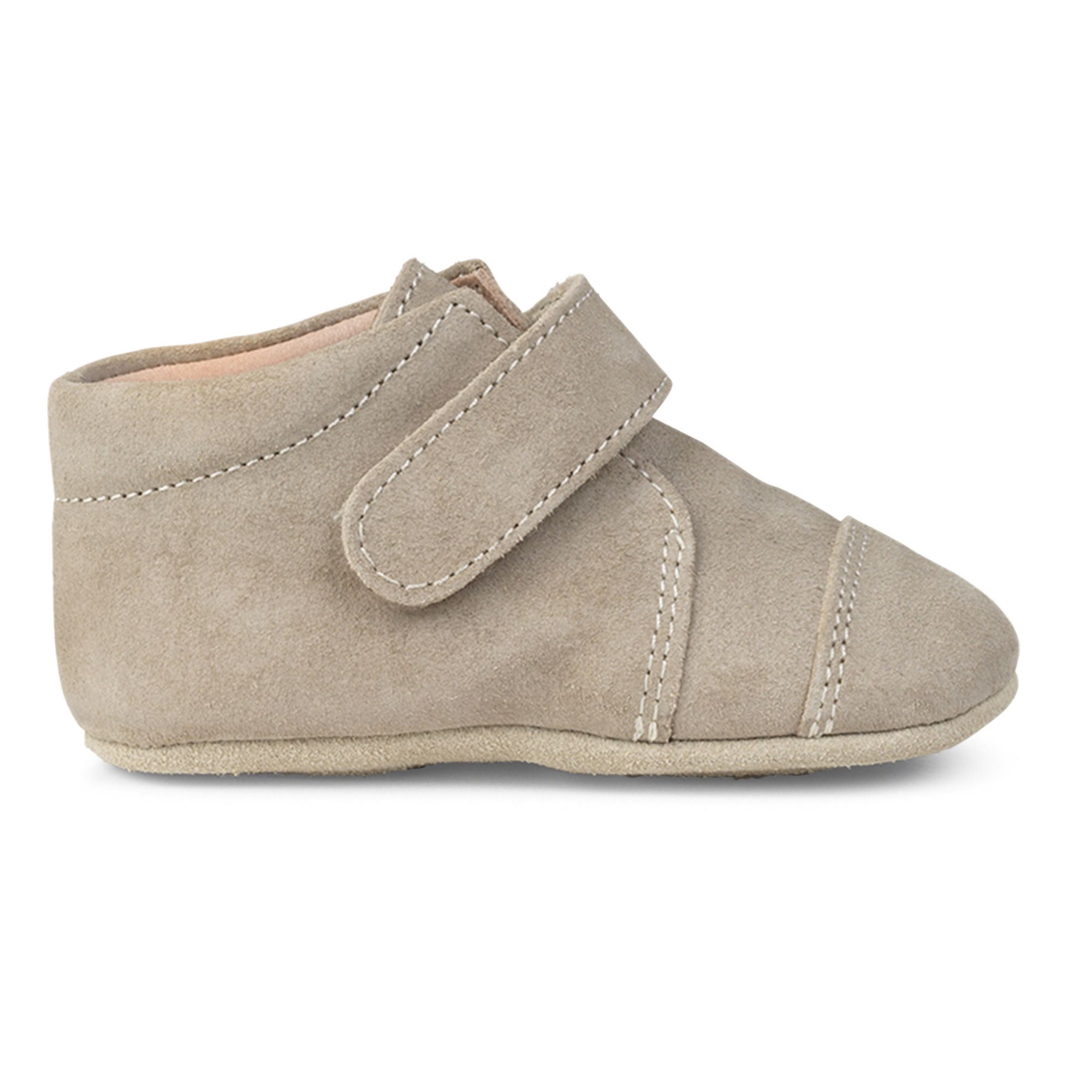 Petit Nord - Chaussons Scratch - Fille - Taupe