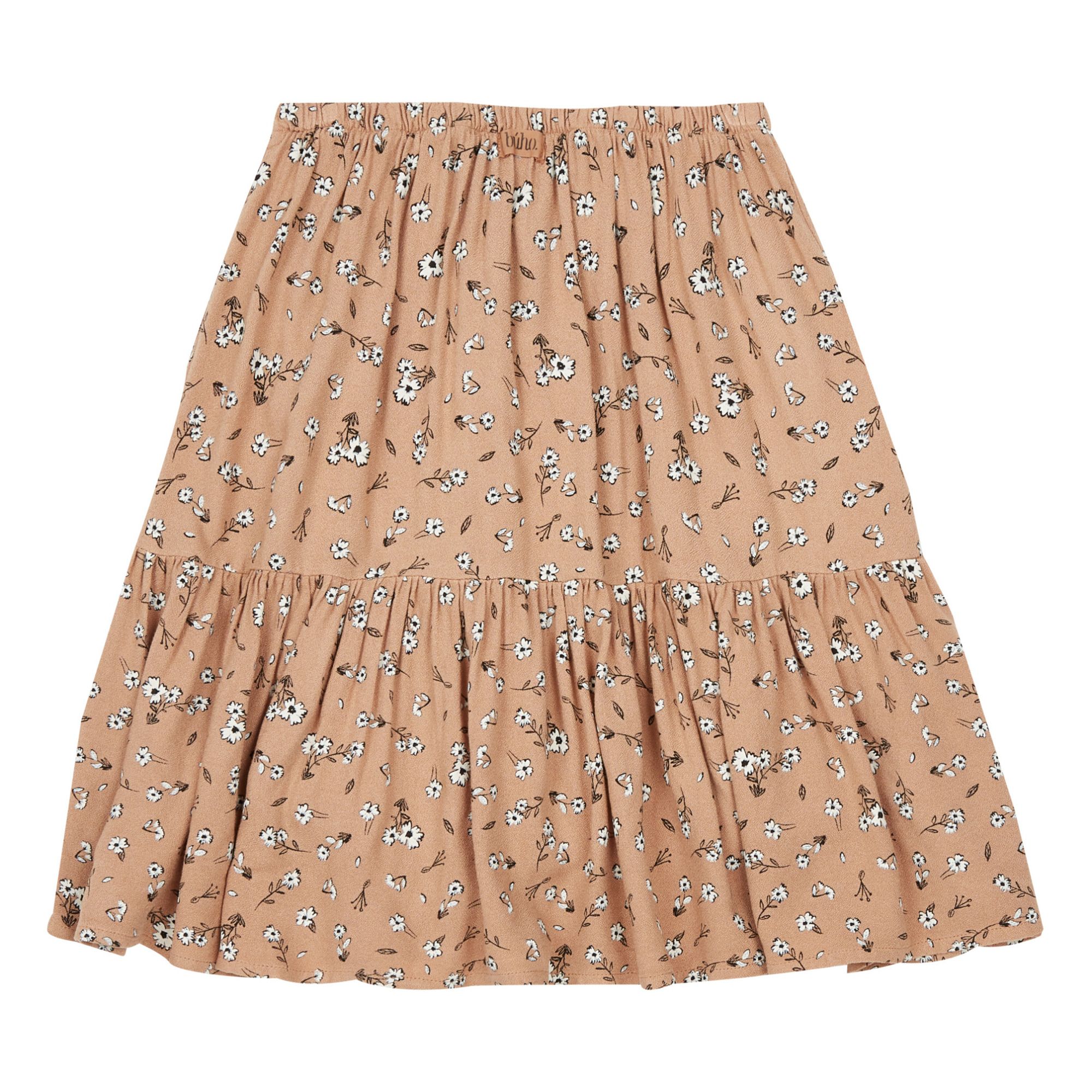 Floral Eco-Viscose Skirt Peach- Product image n°2