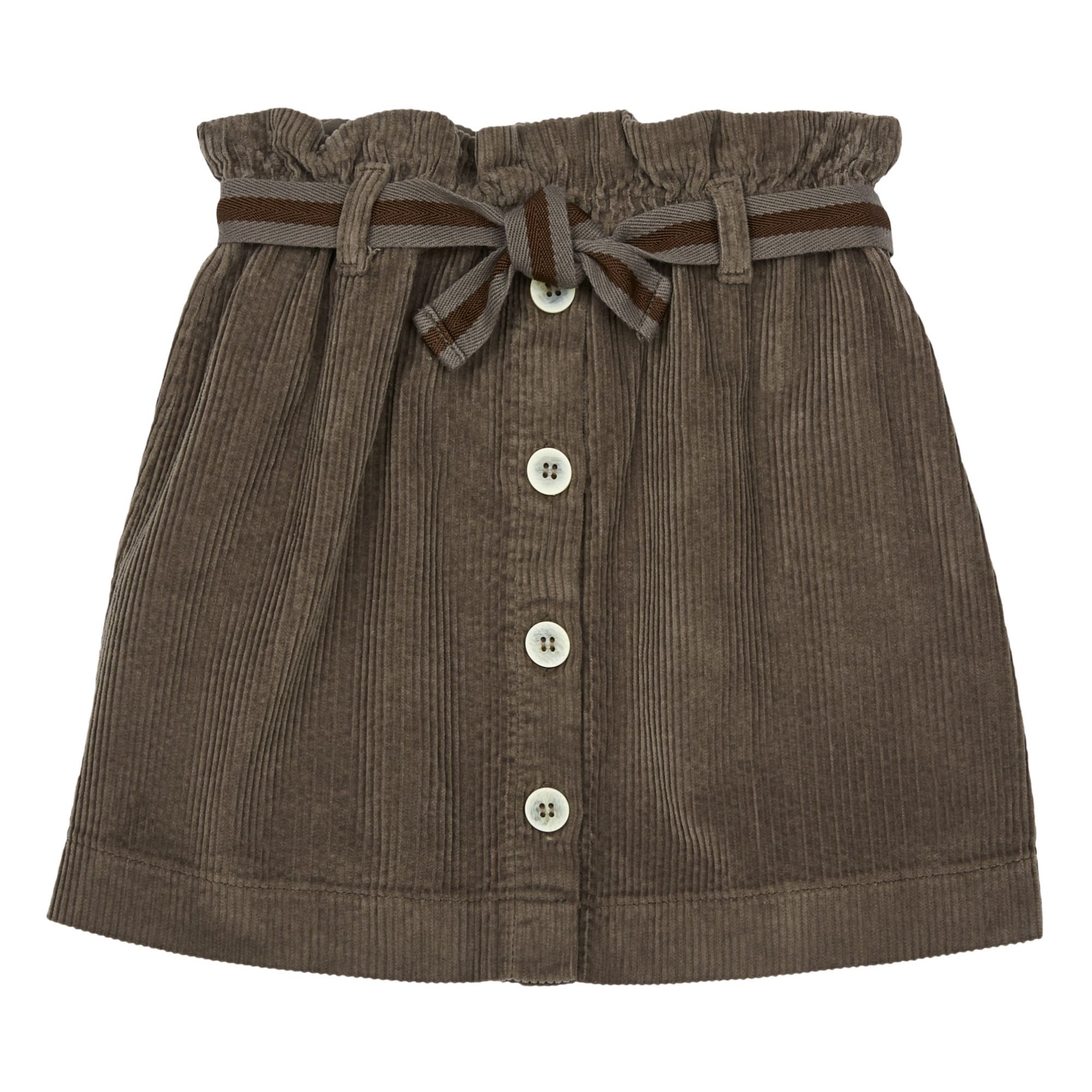 Organic Cotton Corduroy Skirt Chocolate- Product image n°0