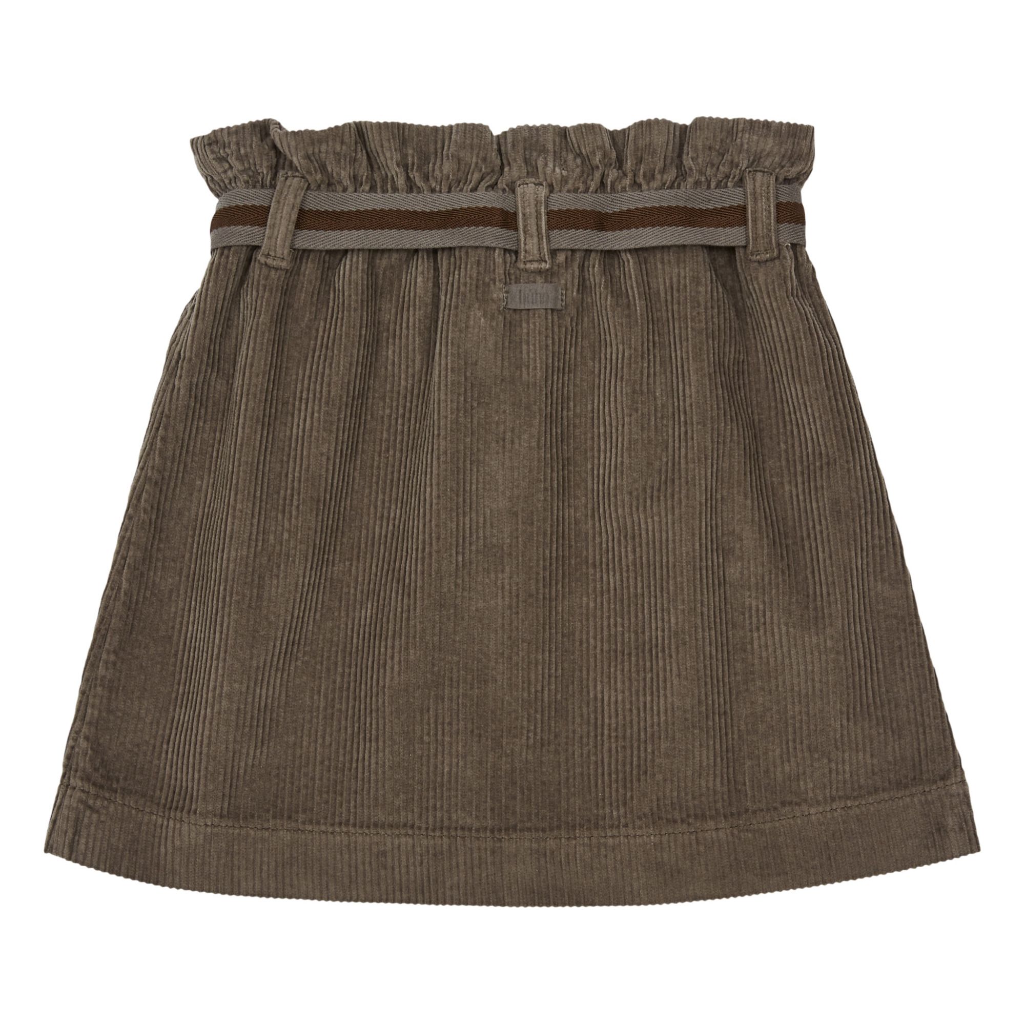 Organic Cotton Corduroy Skirt Chocolate- Product image n°1
