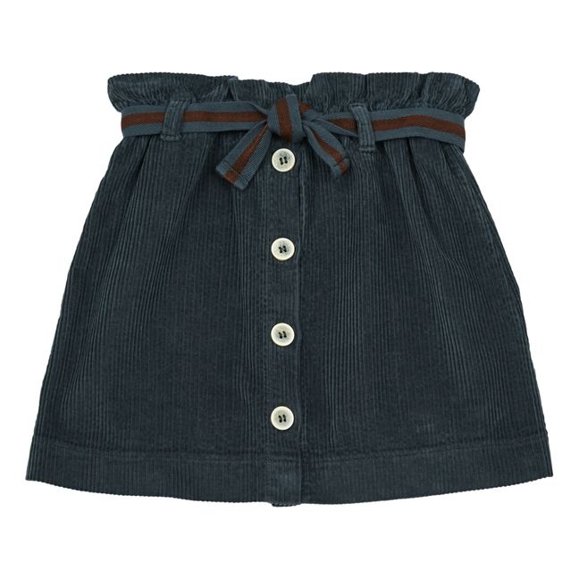 Organic Cotton Corduroy Skirt Charcoal grey