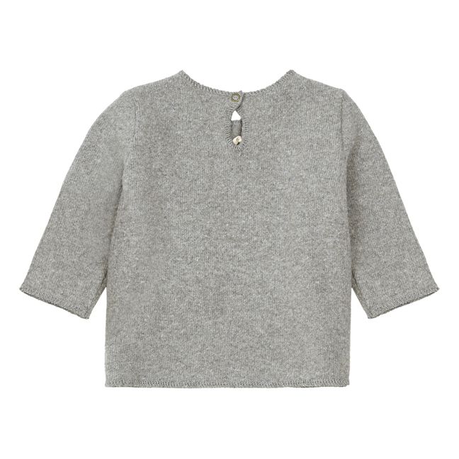 Jumper with Knitted Pocket Heather grey