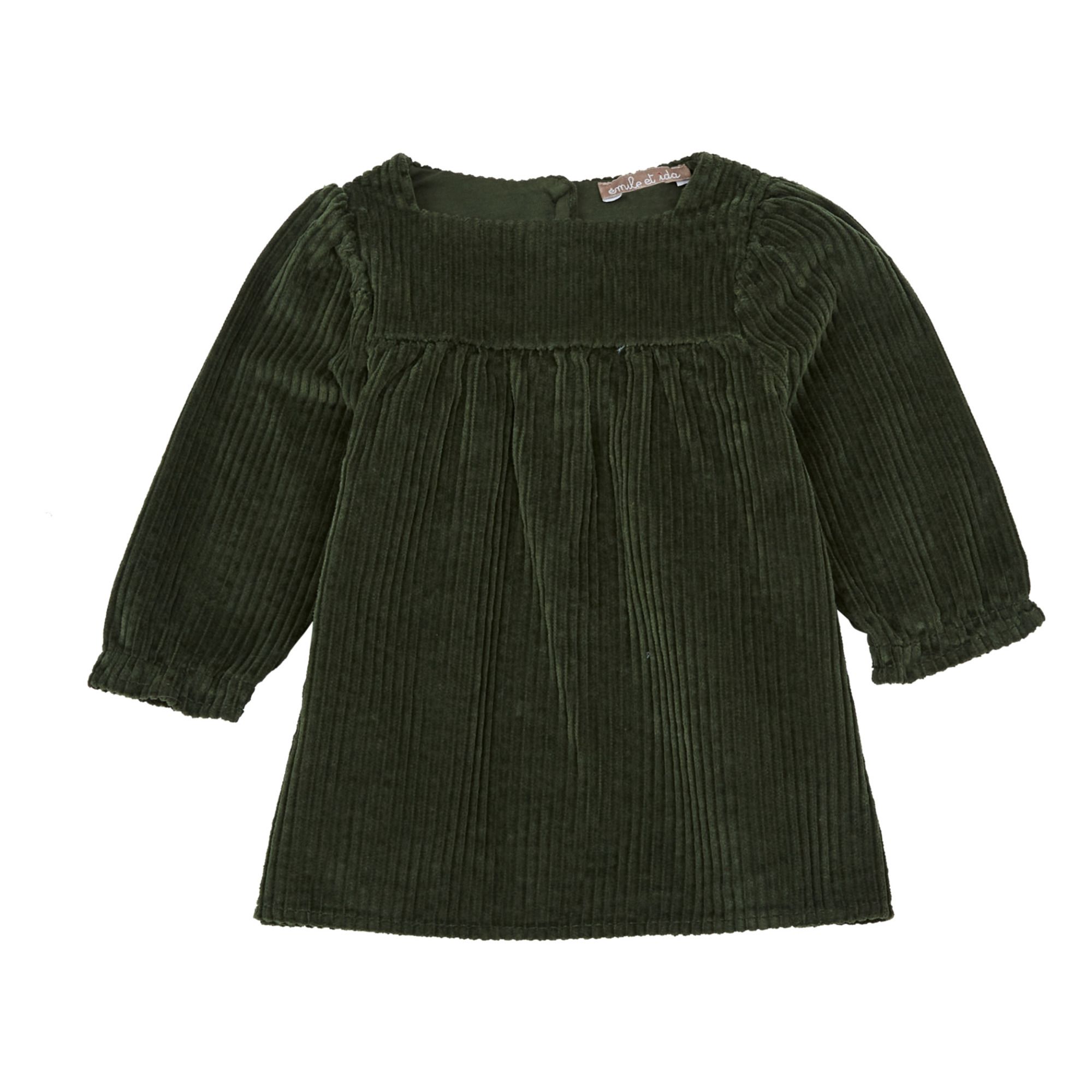 Emile et Ida - Robe Velours Côtelé - Fille - Vert