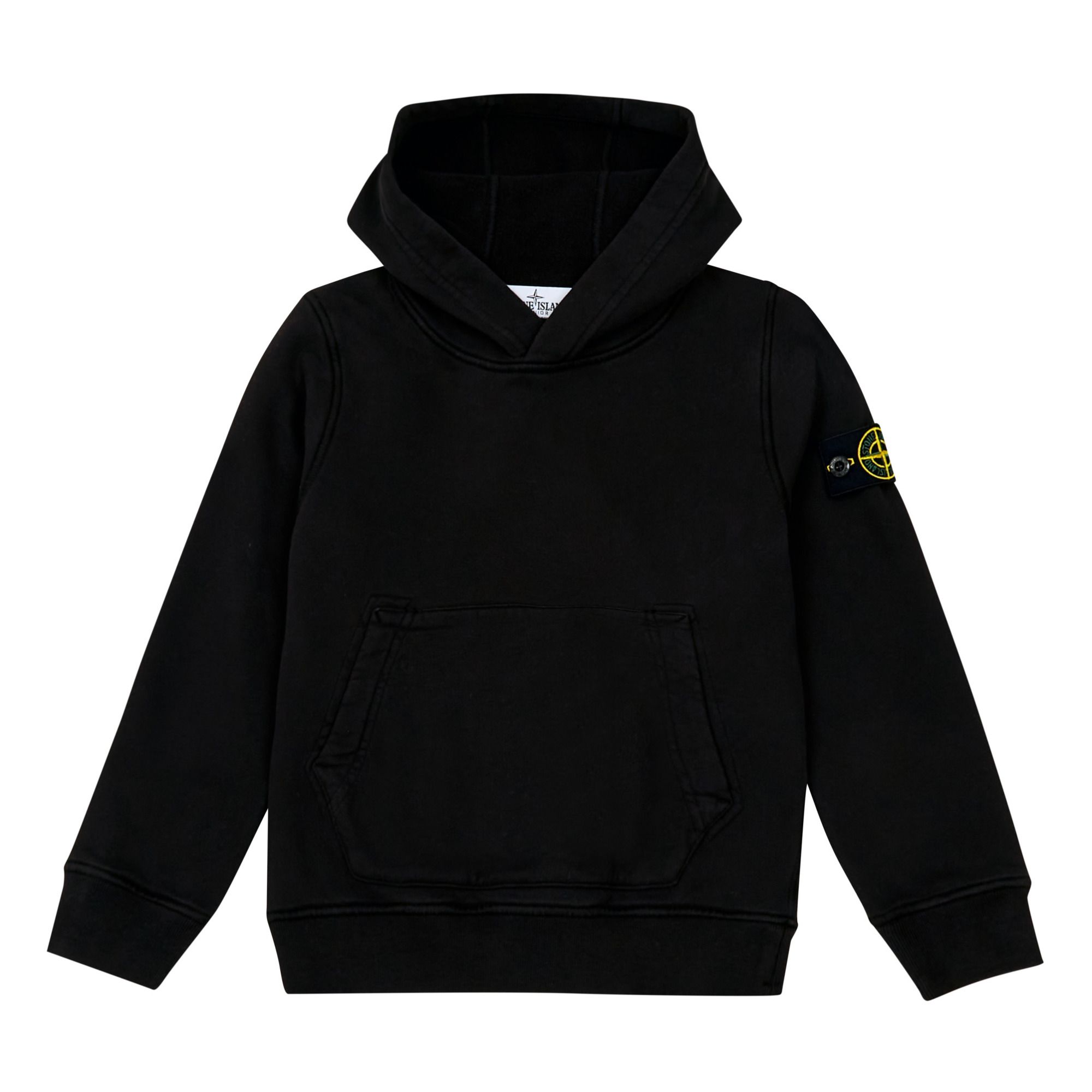 Stone Island - Hoodie Logo - Fille - Noir