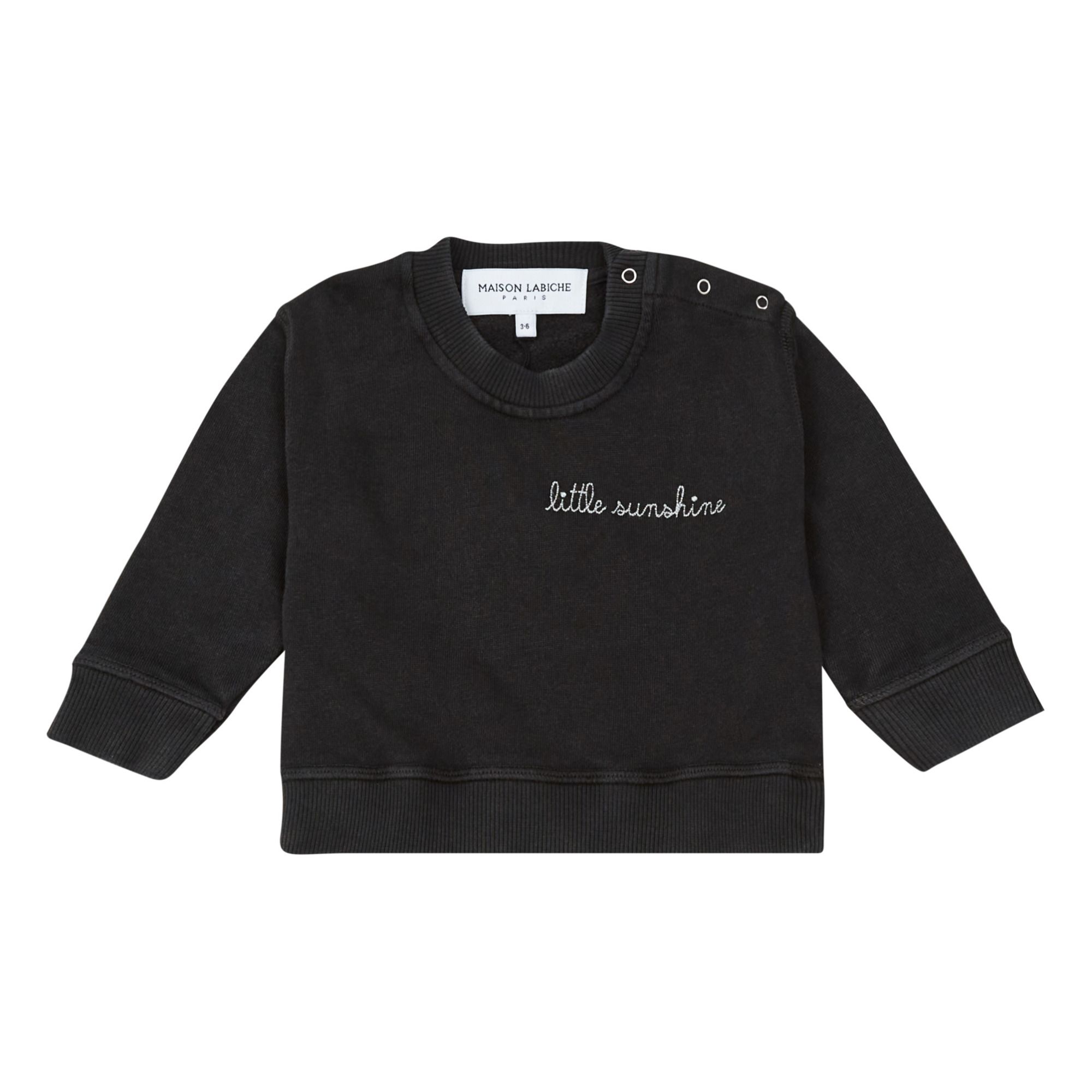 Maison Labiche - Sweat Pereire Little sunshine Coton Bio X Smallable - Fille - Noir