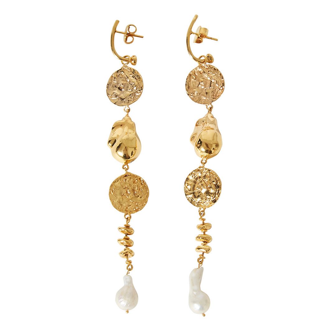 Misho - Boucles d'Oreilles Pandaia - Femme - Doré