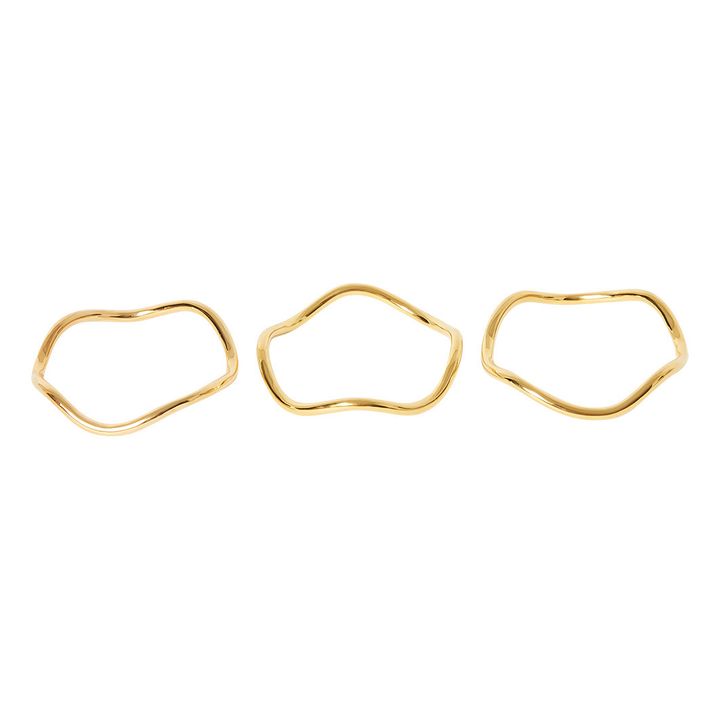 Set de 3 brazaletes Wavy Pala | Dorado- Imagen del producto n°0