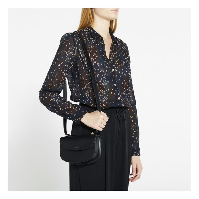 Bolso Genève Mini de cuero liso | Negro