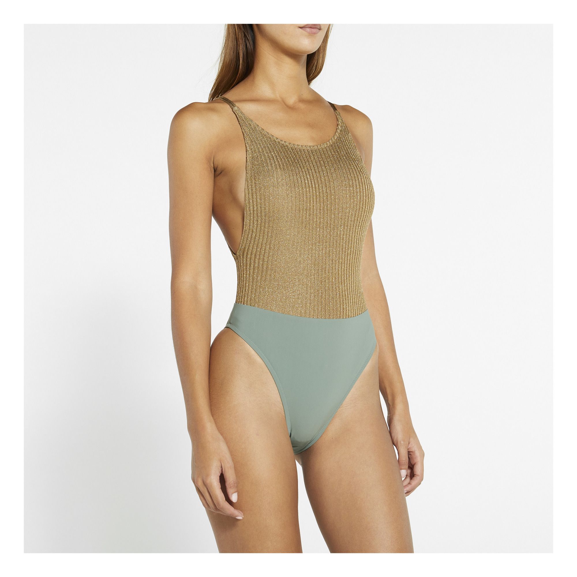 Body Maglia Swimsuit Olive green- Product image n°1