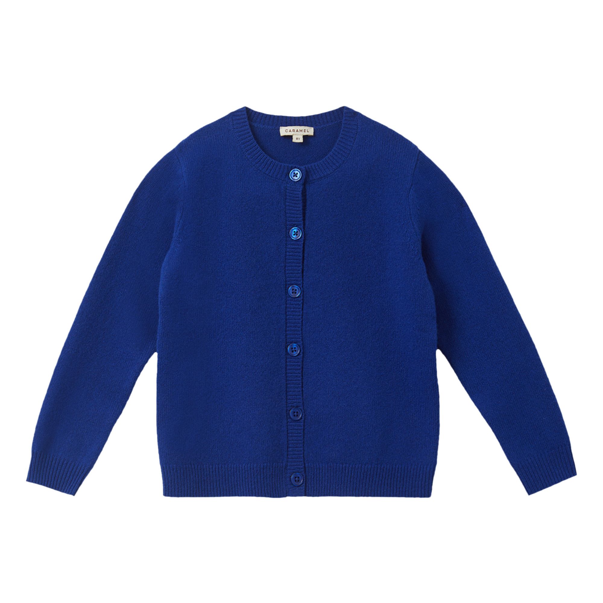 Caramel - Cardigan Mérinos Lyon - Fille - Bleu roi