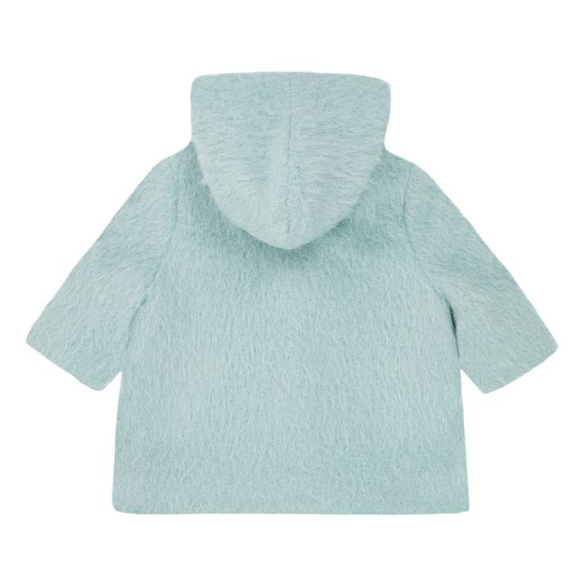Cappotto in lana, alpaca e mohair, modello: Goshi Azzurro