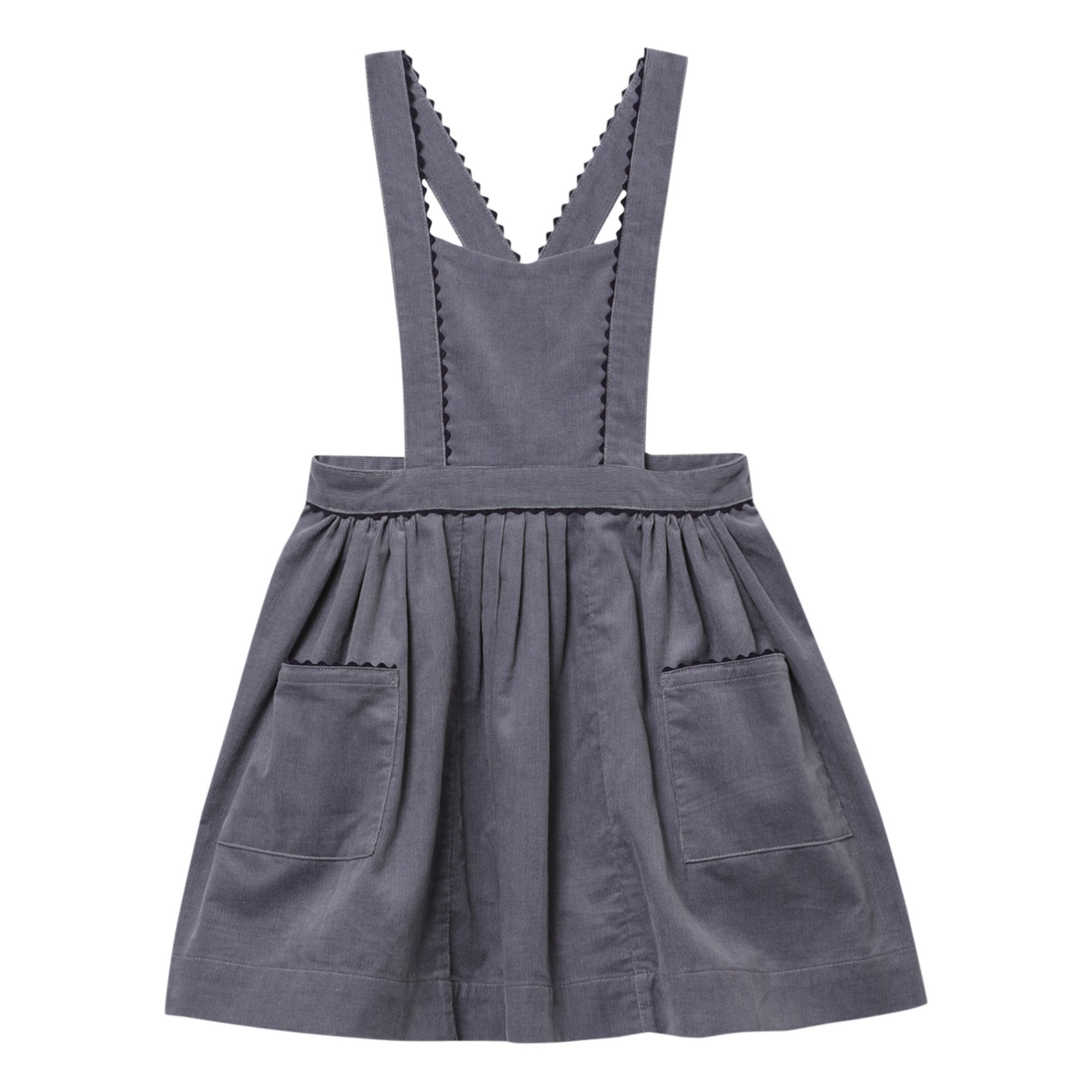 Caramel - Robe Tablier Velours Furren - Fille - Gris