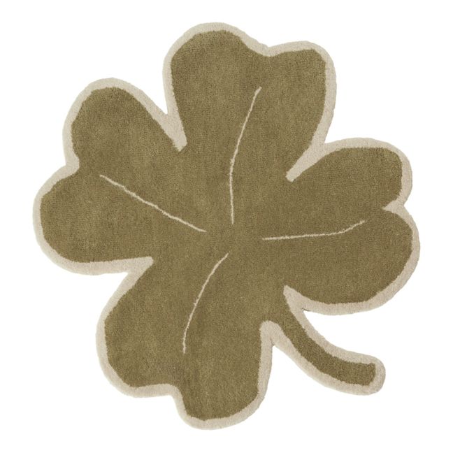 Tappeto, motivo: quadrifoglio, con quattro foglie Verde