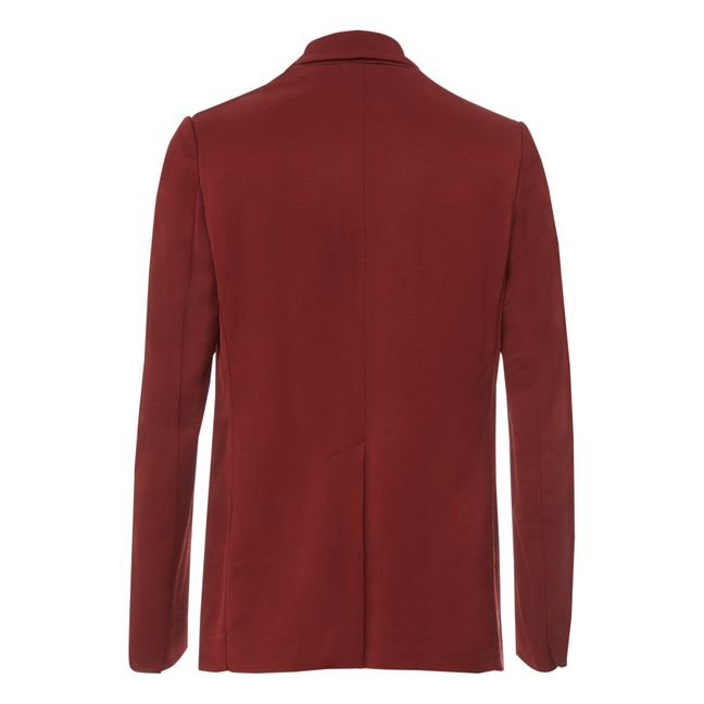 Wolljacke mit doppelter Knöpfung | Terracotta