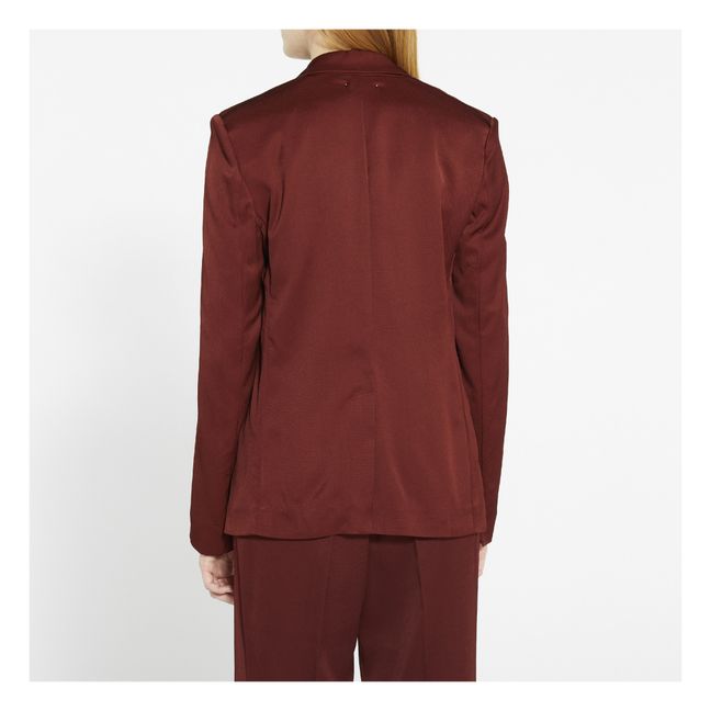 Wolljacke mit doppelter Knöpfung | Terracotta