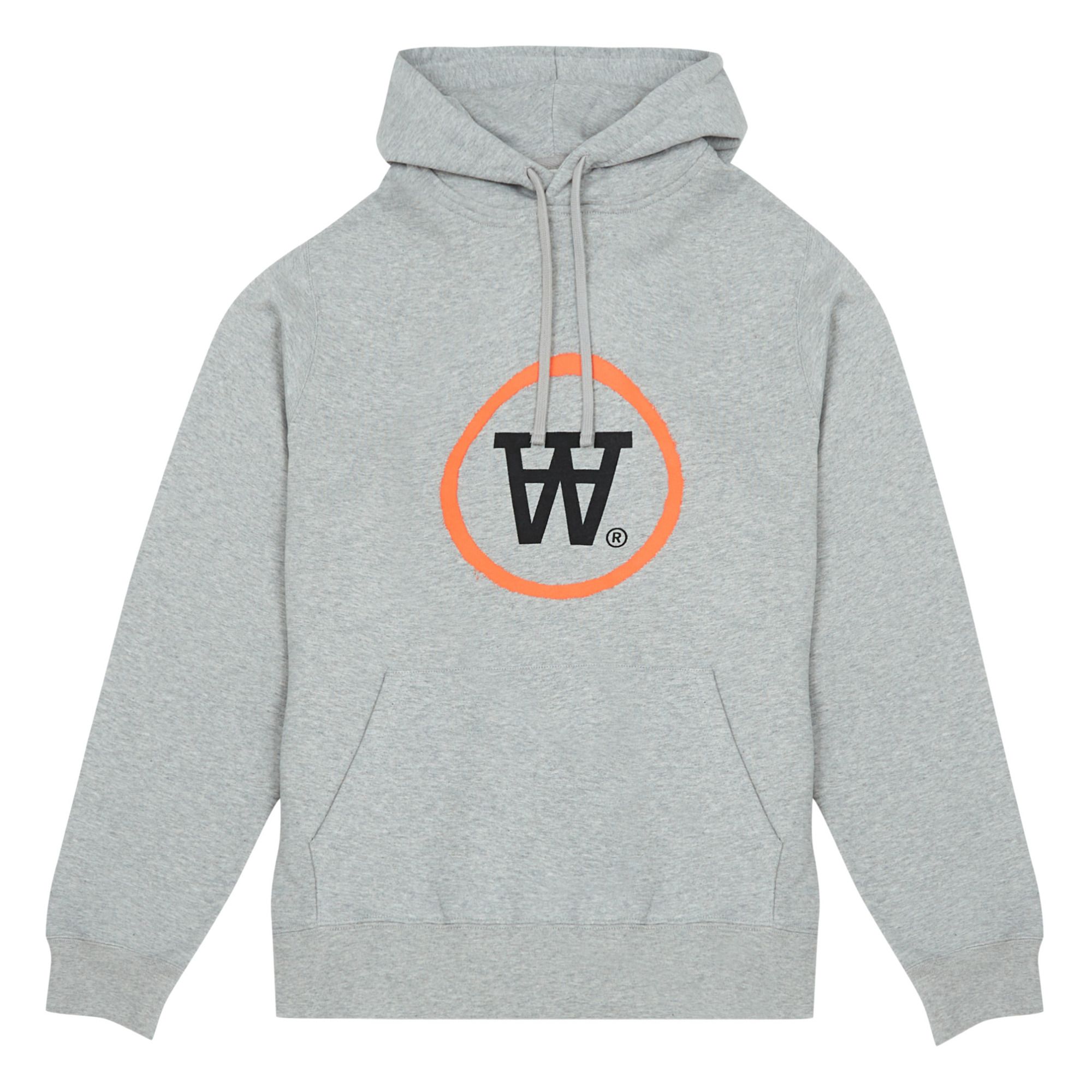 Wood Wood - Hoodie Ian Logo Coton Bio - Collection Adulte - - Homme - Gris