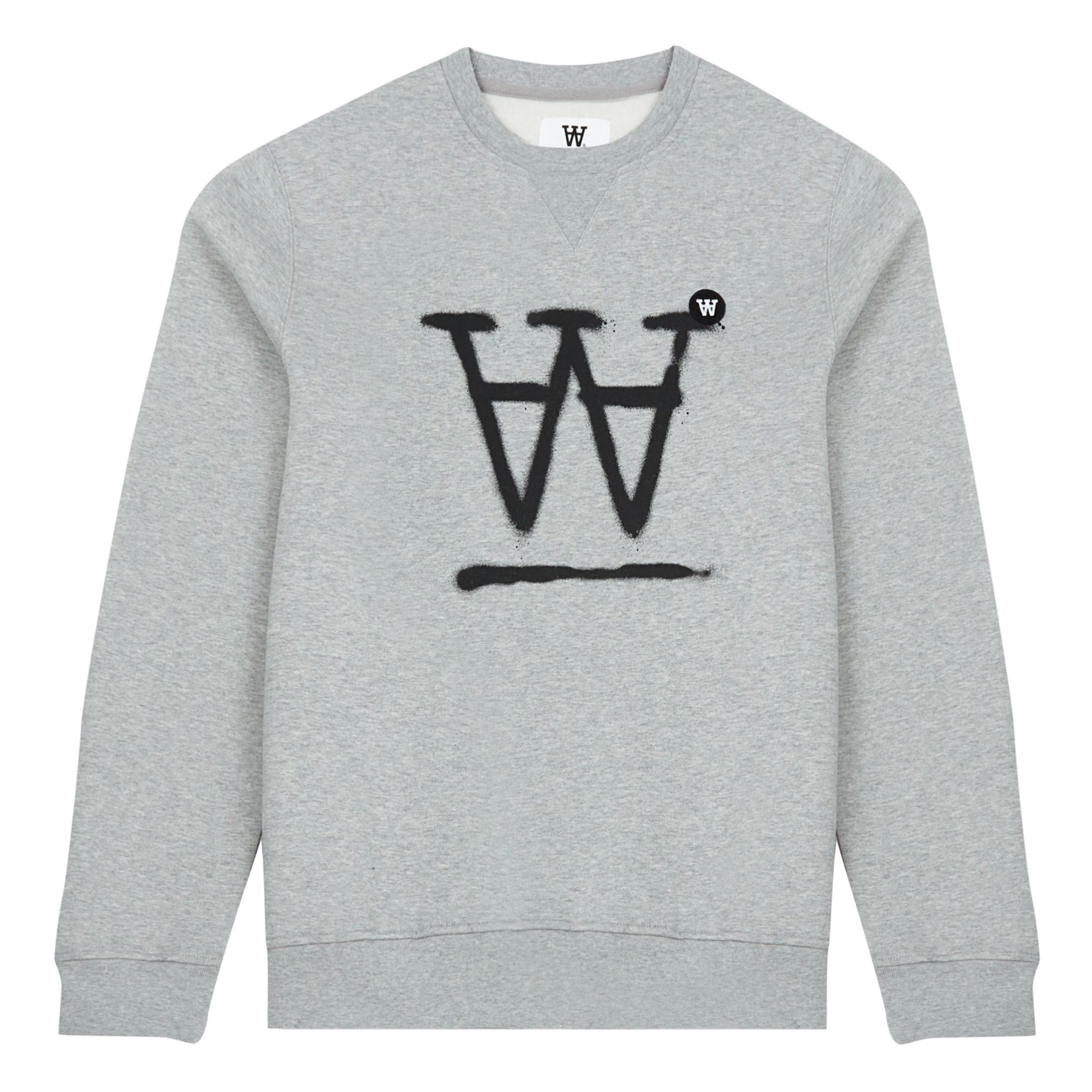 Wood Wood - Sweat Tye Logo Coton Bio - Collection Adulte - - Homme - Gris