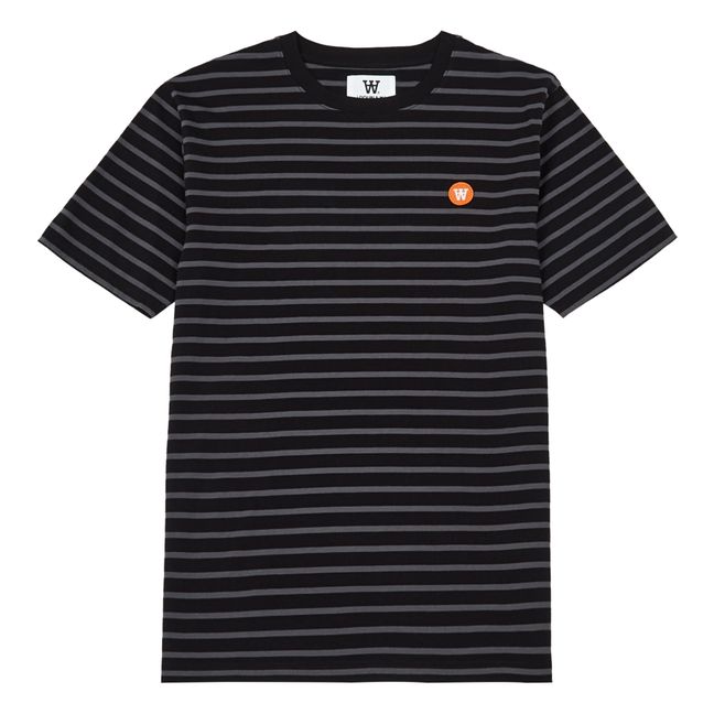 Ace Organic Cotton Striped T-shirt - Adult Collection - Black