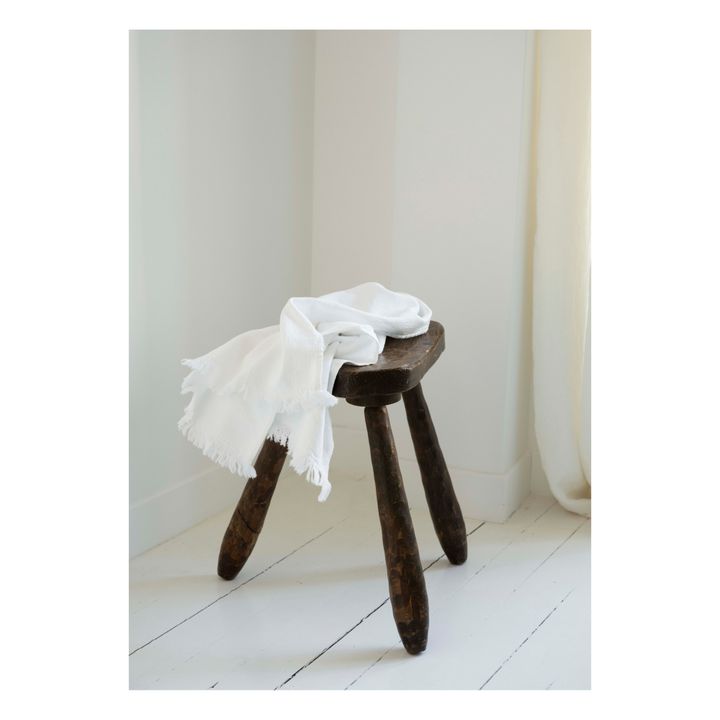 Asciugamano da bagno, in cotone bio, modello: Luna | Bianco- Immagine del prodotto n°1