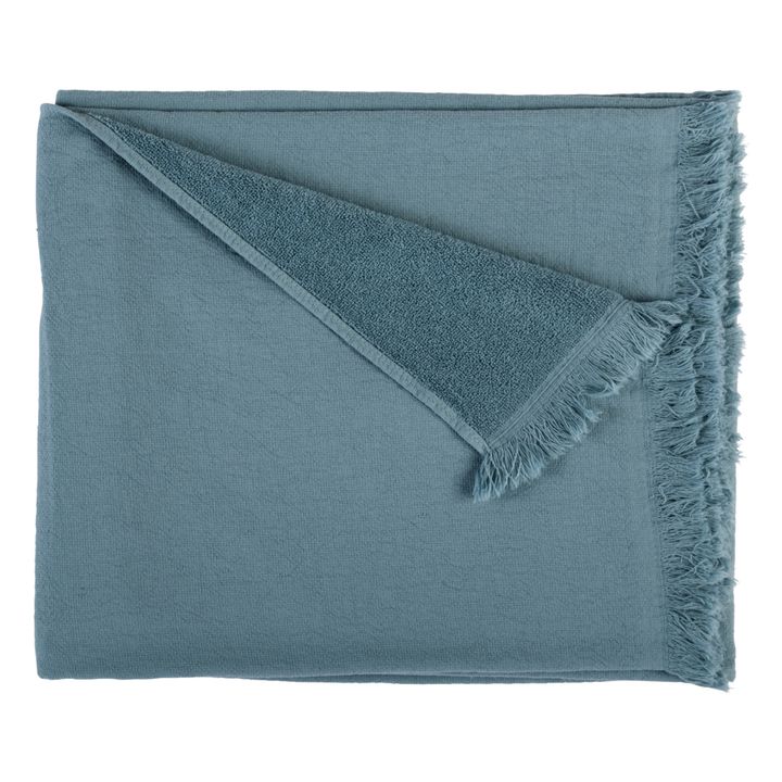 Badetuch aus Bio-Baumwolle Luna | Graublau- Produktbild Nr. 0