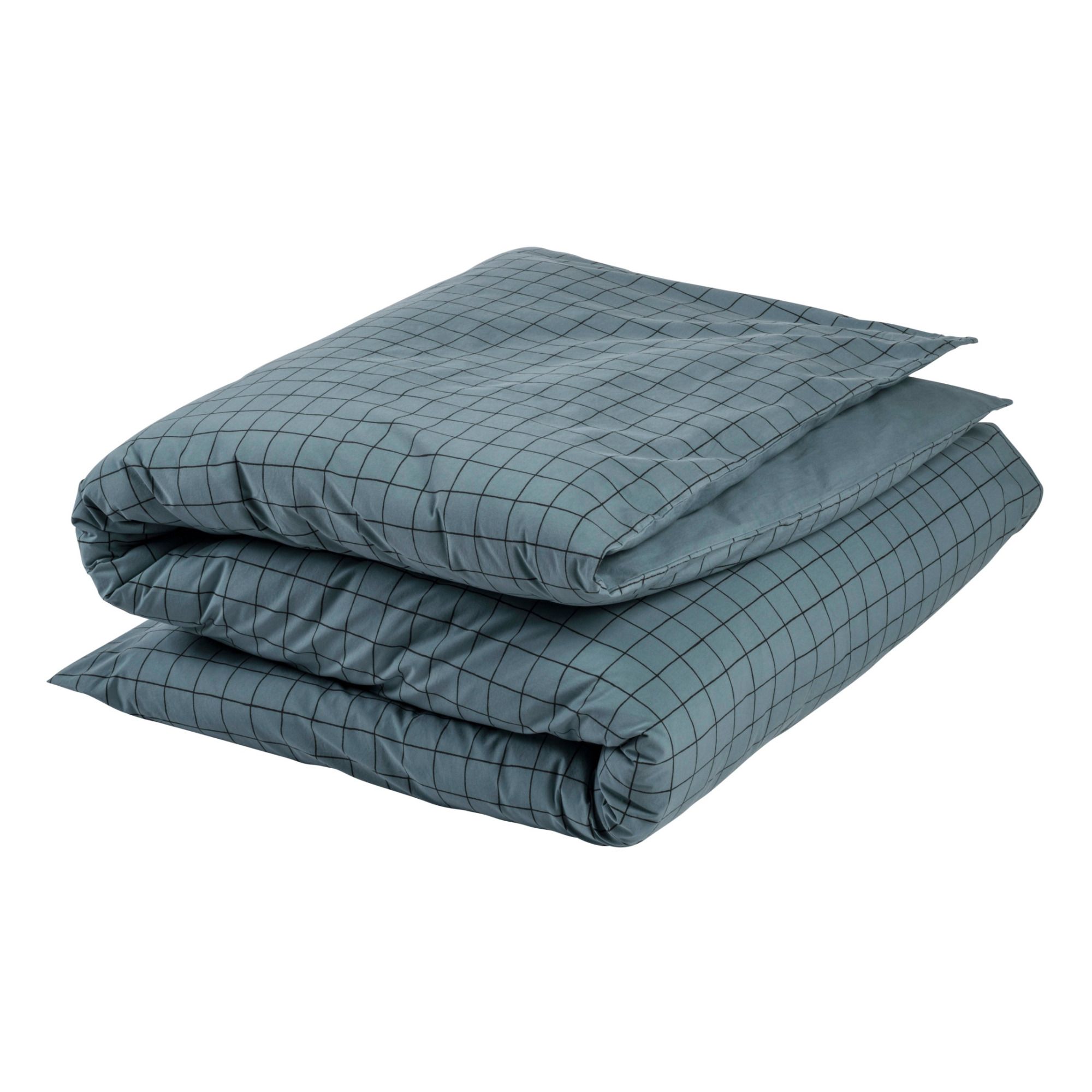 La cerise sur le gâteau - Housse de couette Oscar en coton bio - Bleu gris