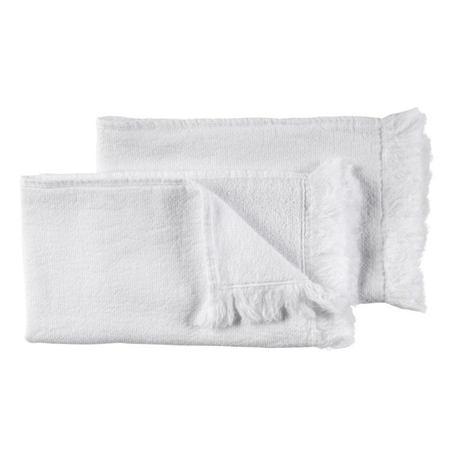 Gästehandtücher Luna aus Bio-Baumwolle - 2er-Set | Weiß