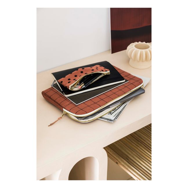 Housse Ordinateur Oscar en coton bio  | Rouille