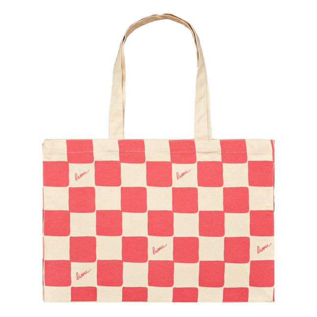 Checkerboard Tote Bag | Red