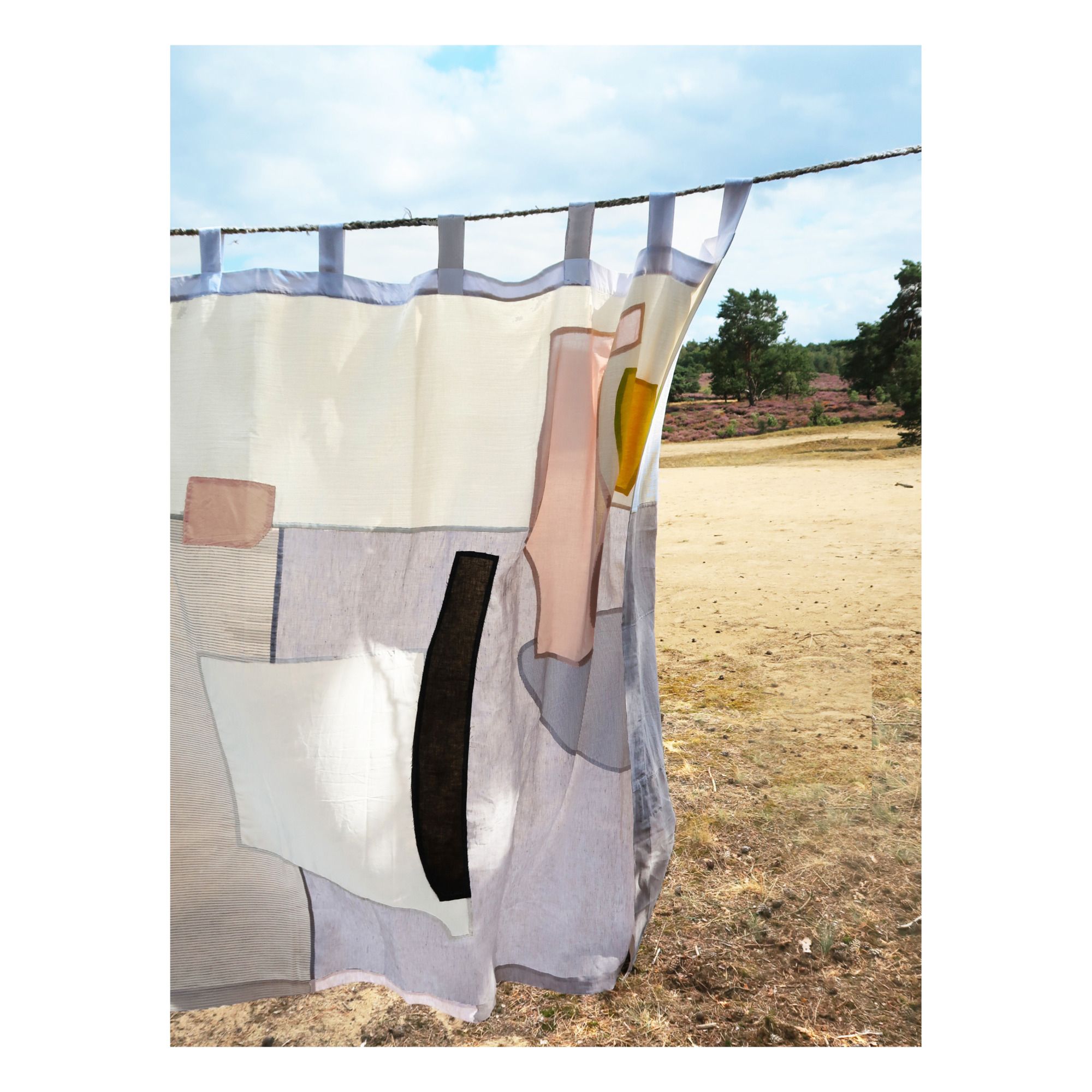 Atelier Neeltje Geurtsen - Rideau patchwork en coton bio 270x160 cm - Multicolore