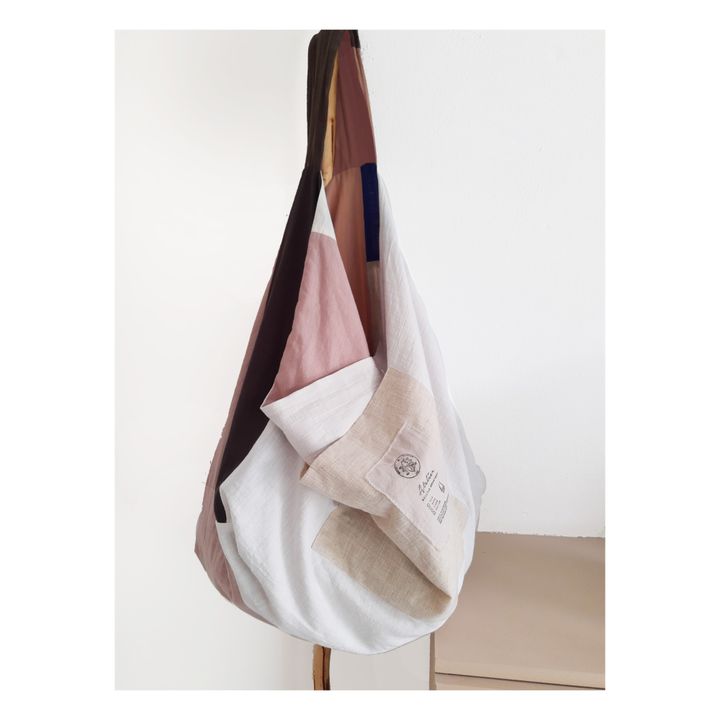 Breite Mom bag Wendetasche aus Bio-Baumwolle | Rosa- Produktbild Nr. 5