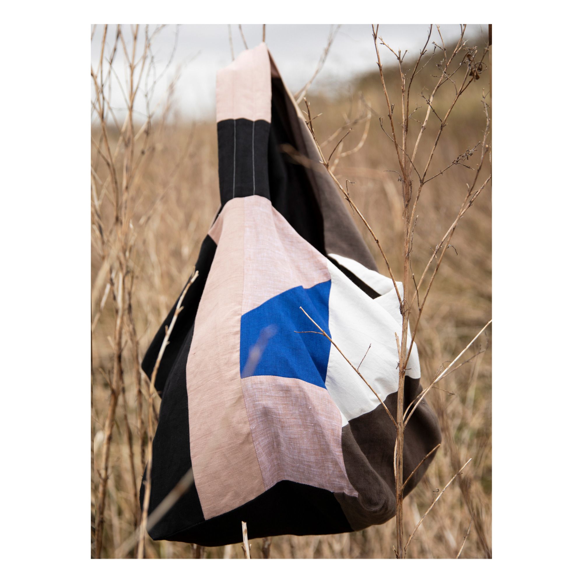 Atelier Neeltje Geurtsen - Sac large Mom bag réversible en coton bio - Rose