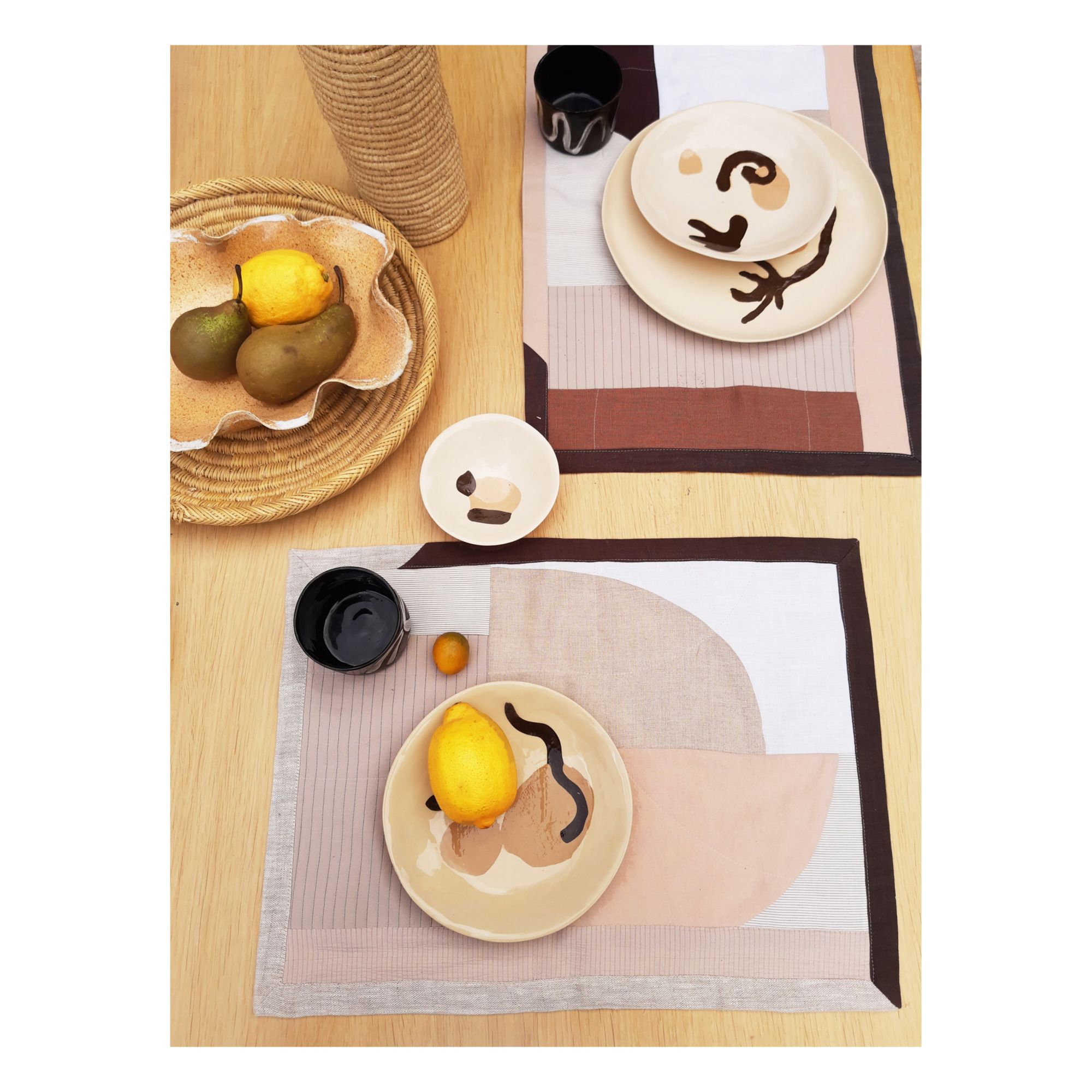 Atelier Neeltje Geurtsen - Set de table patchwork en coton bio - Set de 2 - Multicolore