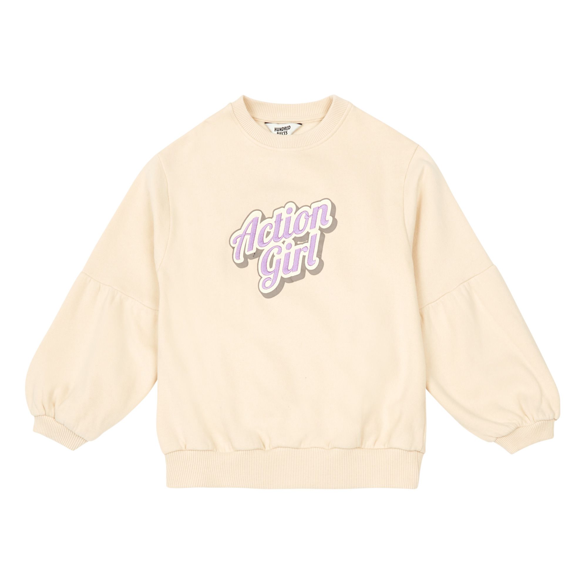 Hundred Pieces - Sweat Ample Coton Bio - Fille - Mastic