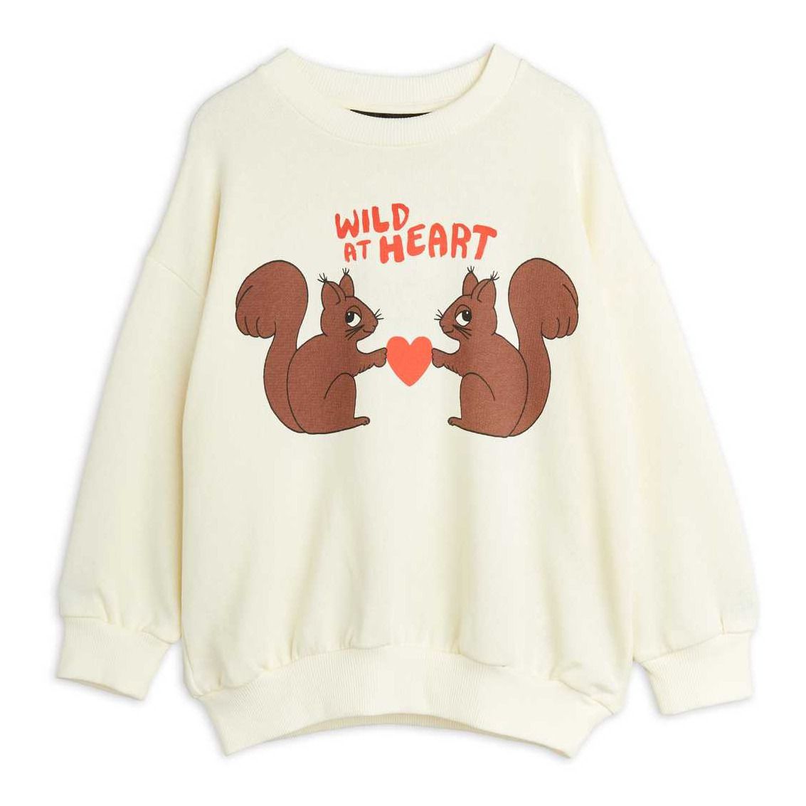 Mini Rodini - Sweat Wild At Heart Coton Bio - Fille - Blanc