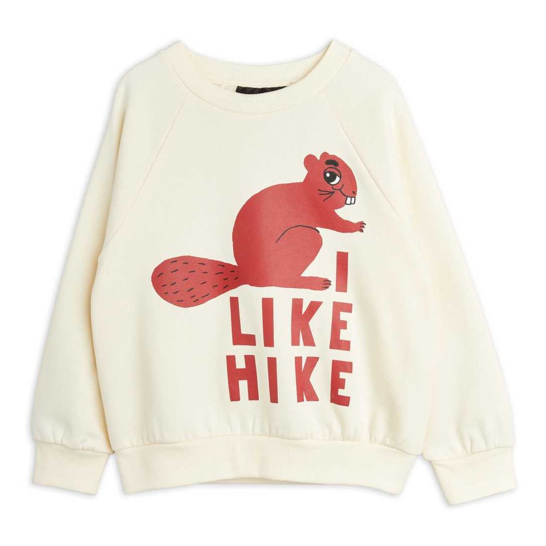 Mini Rodini - Sweat Castor Coton Bio - Fille - Blanc cassé