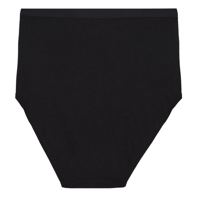 Seiden-Unterhose mit hoher Taille Jai 2 Schwarz
