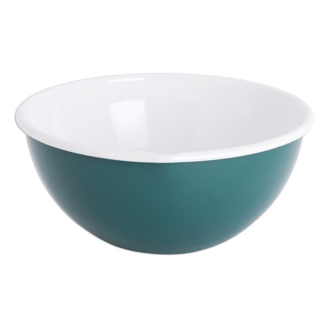 Enamelled Porcelain Bowl | Peacock blue