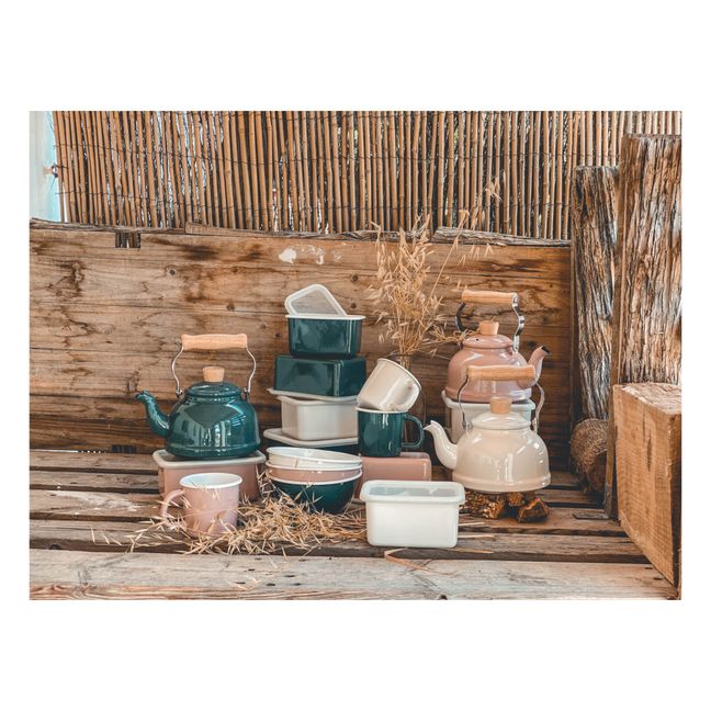 Caja de porcelana esmaltada | Crema