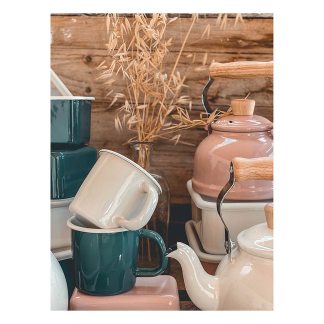 Taza de porcelana esmaltada | Crema