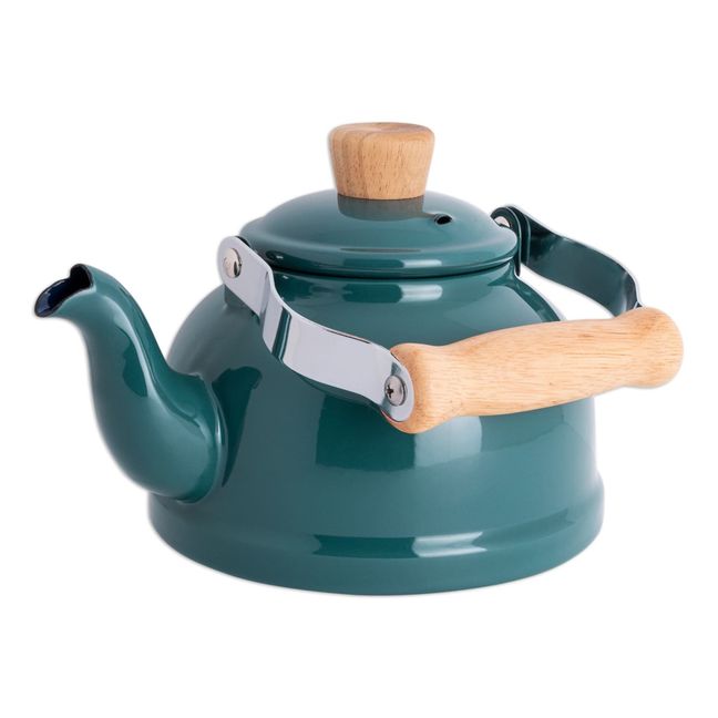 Théière en porcelaine émaillée | Bleu canard