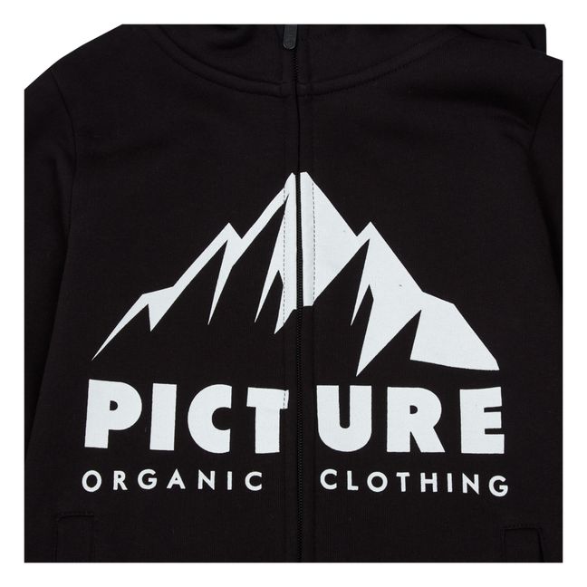 Kematt Recycled Organic Cotton Zip-Up Sweatshirt Black