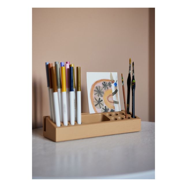 Ash Wood Pencil Holder | Caramel