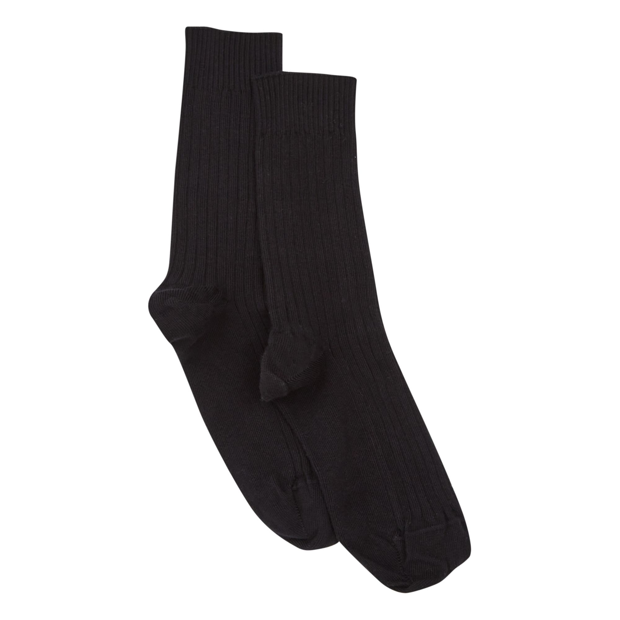 Baserange - Chaussettes Côtelées - Femme - Noir