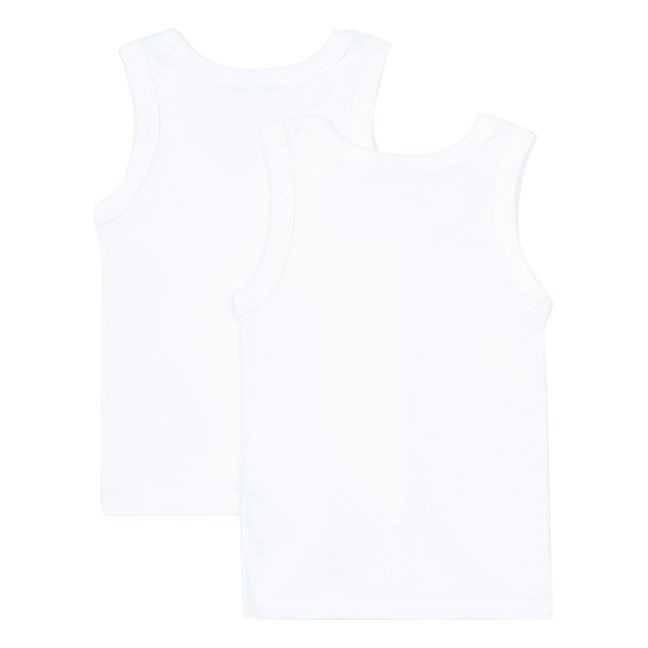 Lot 2 Débardeurs Coton Bio | Blanc cassé