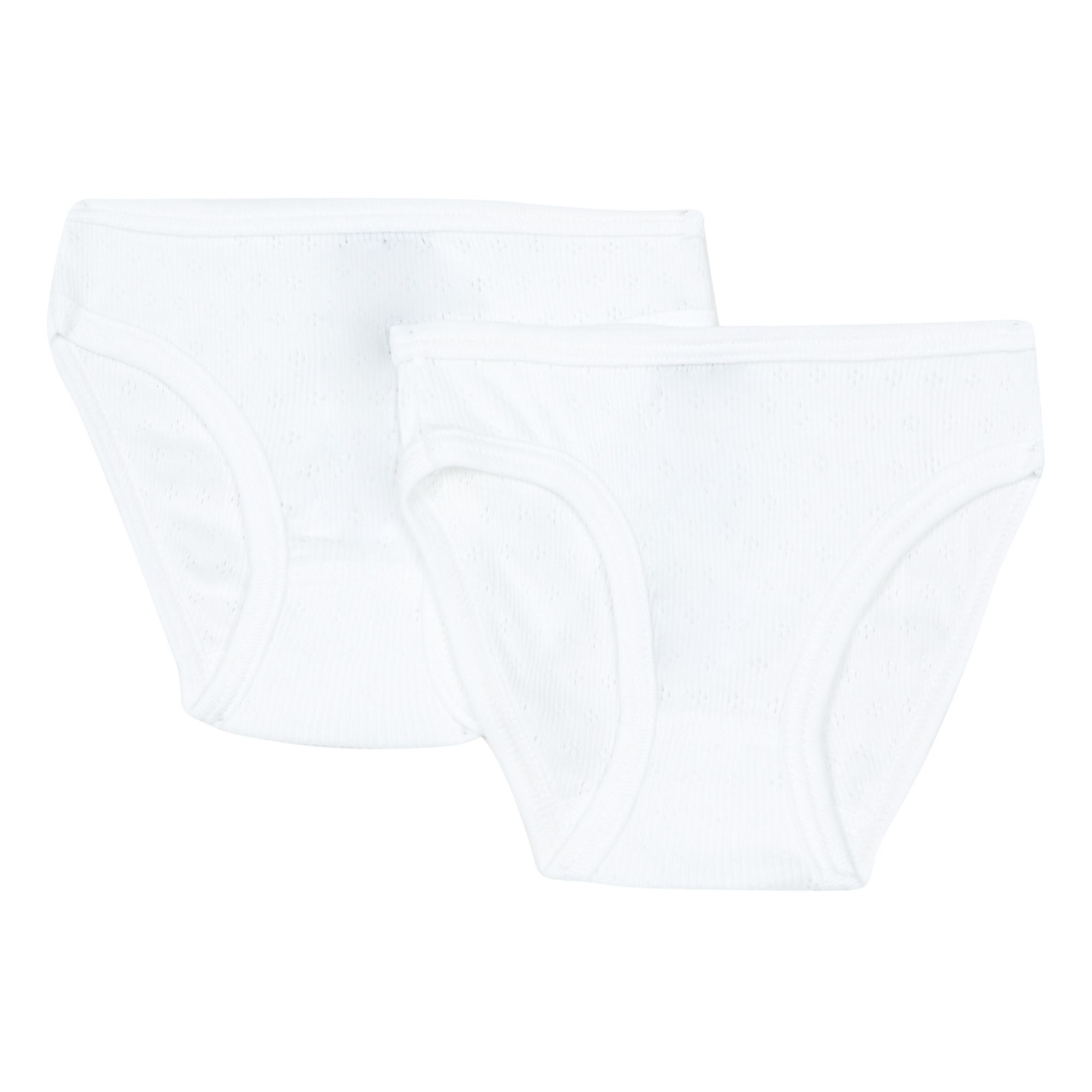 Petit Bateau - Lot 2 Culottes Losanges Coton Bio - Fille - Blanc cassé