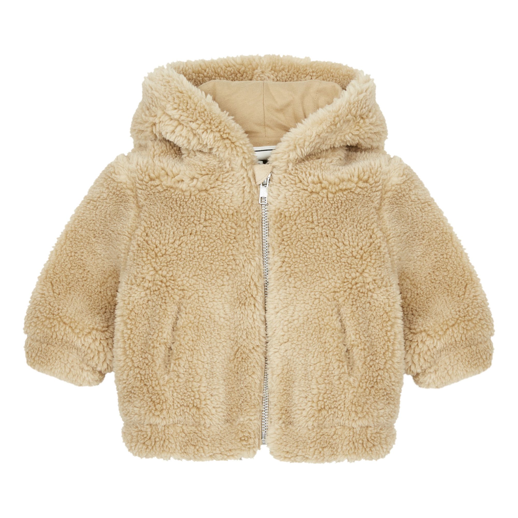 camel fluffy coat