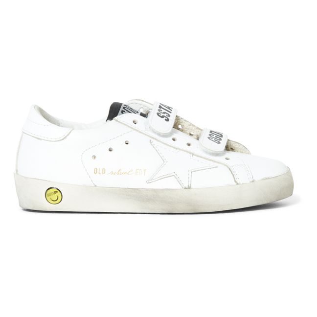 Old School One-Colour Velcro Sneakers White
